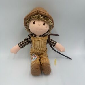 Vintage "Woodrow the Fishing Boy" plush doll by Applause.